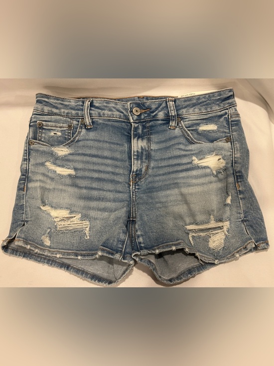 American Eagle Outfitters Pants - American Eagle Outfitters Light Blue Distressed Denim Shortie